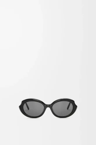 Mini Oval Slim Sonnenbrille Black