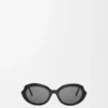 Mini Oval Slim Sonnenbrille Black