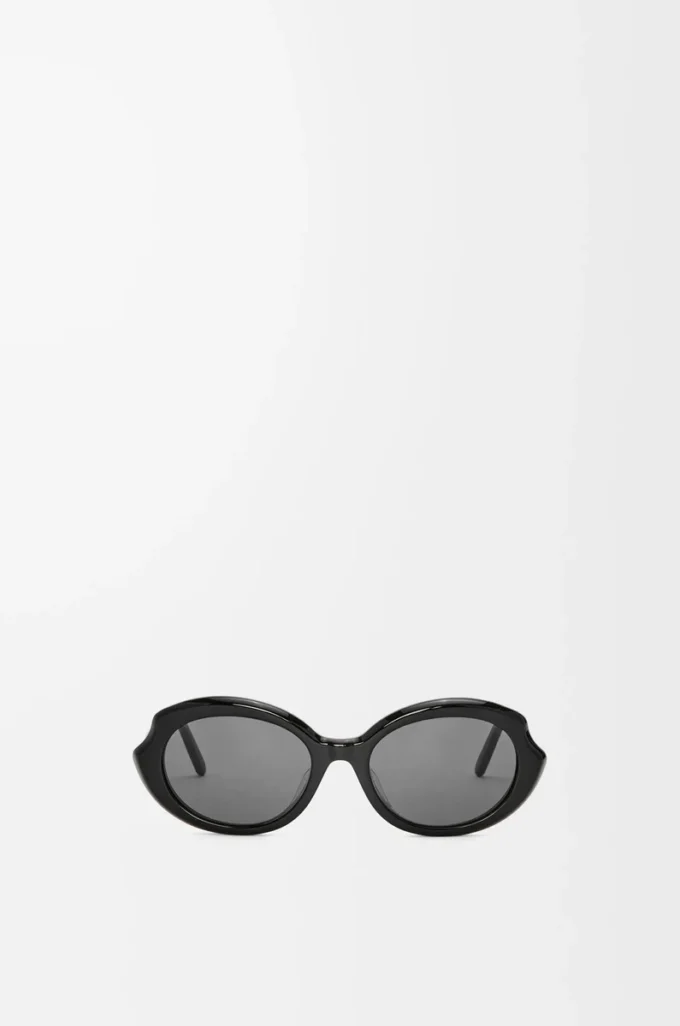 Mini Oval Slim Sonnenbrille Black