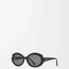 Mini Oval Slim Sonnenbrille Black