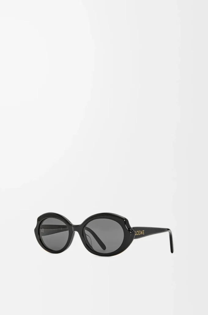 Mini Oval Slim Sonnenbrille Black
