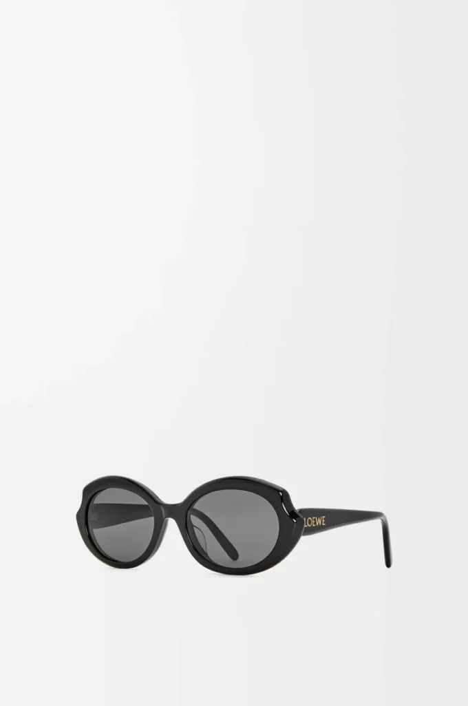 Mini Oval Slim Sonnenbrille Black