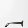 Mini Oval Slim Sonnenbrille Black