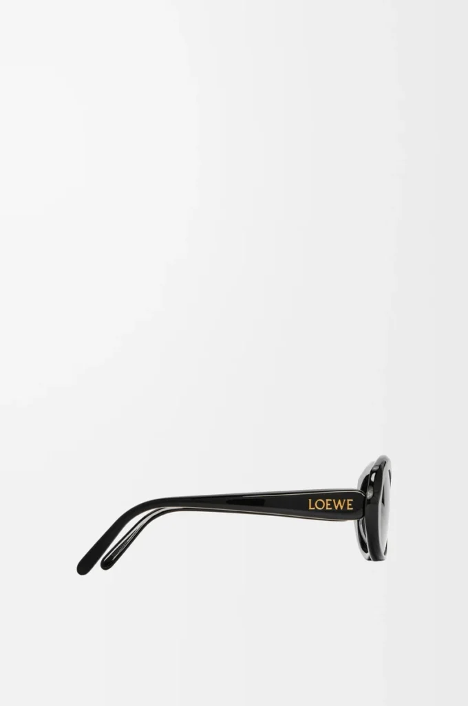 Mini Oval Slim Sonnenbrille Black