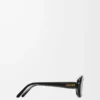 Mini Oval Slim Sonnenbrille Black