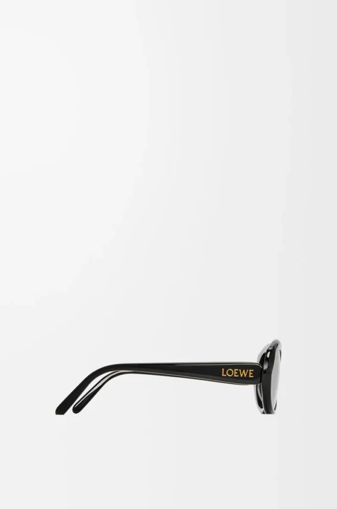 Mini Oval Slim Sonnenbrille Black