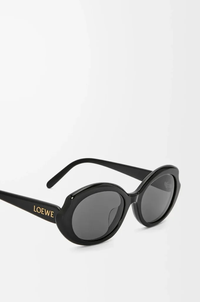 Mini Oval Slim Sonnenbrille Black