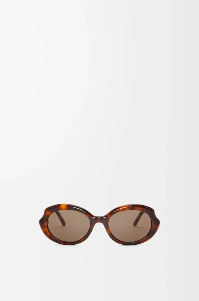 Mini Oval Slim Sonnenbrille Havanna