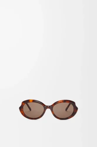 Mini Oval Slim Sonnenbrille Havanna