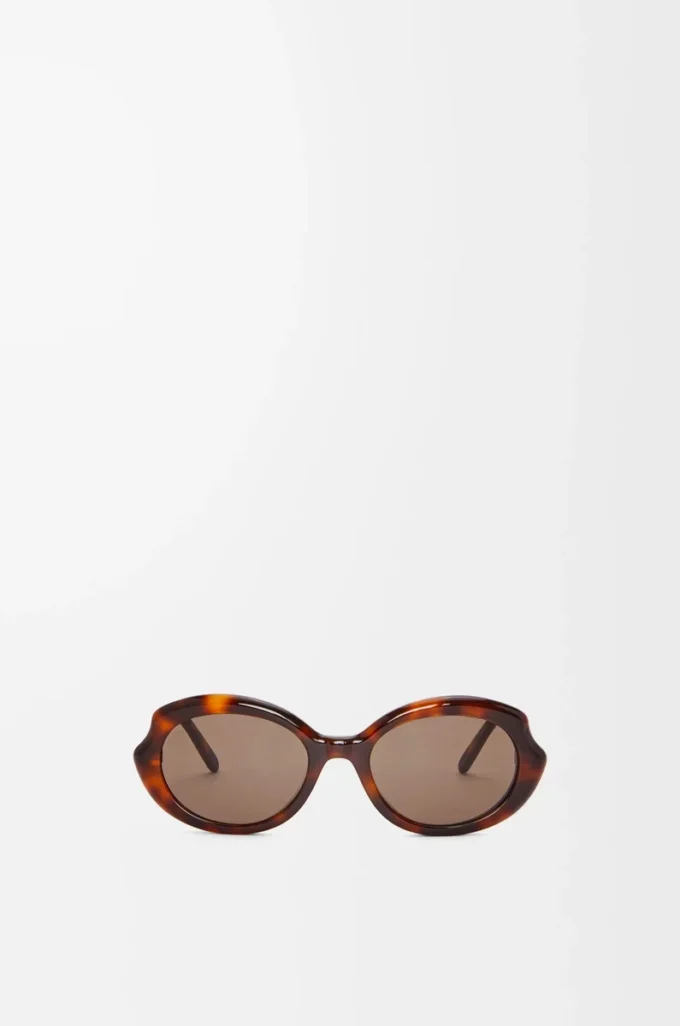 Mini Oval Slim Sonnenbrille Havanna
