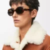 Mini Oval Slim Sonnenbrille Havanna