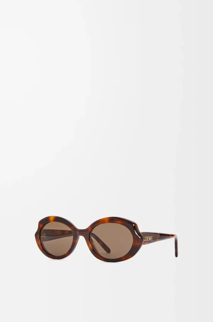 Mini Oval Slim Sonnenbrille Havanna