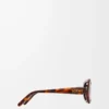 Mini Oval Slim Sonnenbrille Havanna