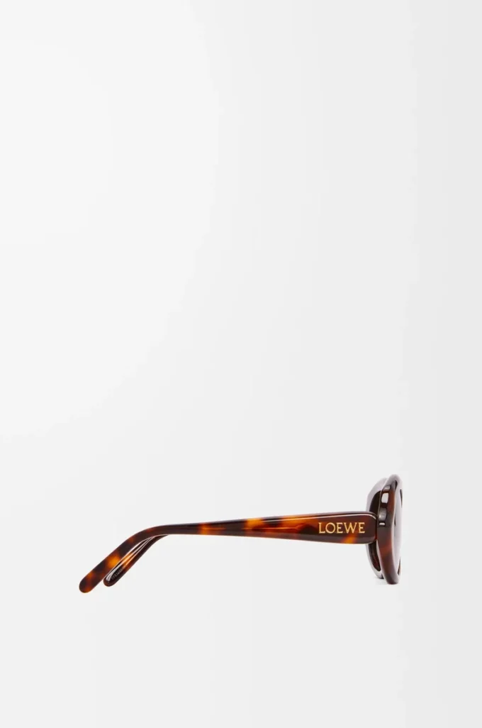 Mini Oval Slim Sonnenbrille Havanna
