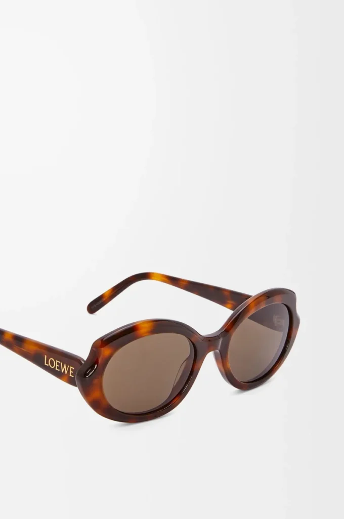 Mini Oval Slim Sonnenbrille Havanna