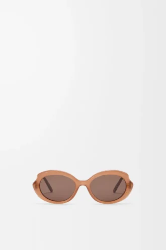 Mini Oval Slim Sonnenbrille Milky Caramel