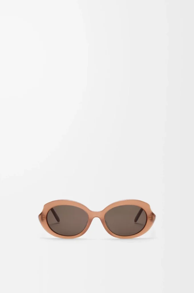Mini Oval Slim Sonnenbrille Milky Caramel