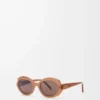 Mini Oval Slim Sonnenbrille Milky Caramel