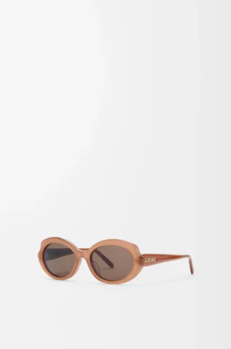 Mini Oval Slim Sonnenbrille Milky Caramel