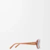 Mini Oval Slim Sonnenbrille Milky Caramel