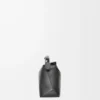 Mini Puzzle Edge Tasche aus klassischem Kalbsleder in Schwarz