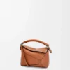 Mini Puzzle Edge Tasche aus klassischem Kalbsleder Tan