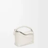 Mini Puzzle Edge Tasche aus weichem genarbtem Kalbsleder Light Ghost