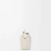 Mini Puzzle Edge Tasche aus weichem genarbtem Kalbsleder Light Ghost