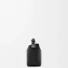 Mini Puzzle Edge Tasche aus weichem genarbtem Kalbsleder Schwarz