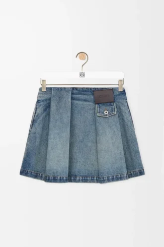 Minirock aus Denim Gewaschener Denim
