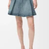 Minirock aus Denim Gewaschener Denim