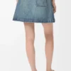 Minirock aus Denim Gewaschener Denim