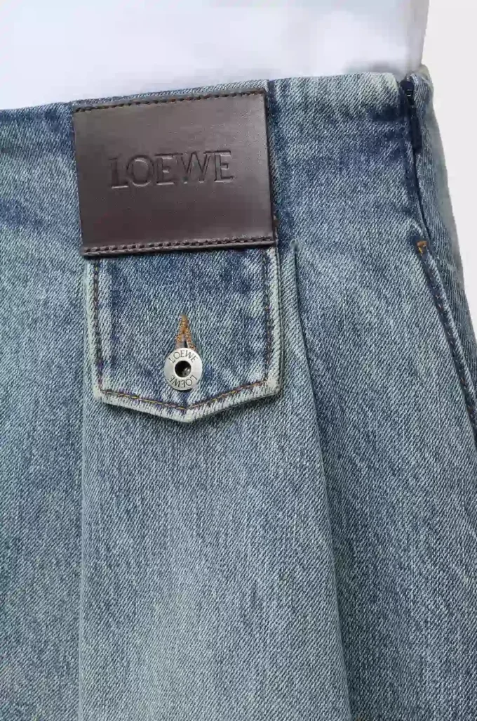 Minirock aus Denim Gewaschener Denim