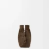 Mittlere Flamenco-Clutch aus genarbtem Nubukleder Tundra