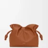 Mittlere Flamenco-Clutch aus Nappakalbsleder Eichhörnchen