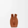 Mittlere Flamenco-Clutch aus Nappakalbsleder Eichhörnchen