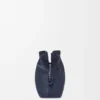 Mittlere Flamenco-Clutch aus Nappakalbsleder in Abyss Blue