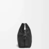 Mittlere Flamenco-Clutch aus Nappakalbsleder in Schwarz