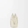 Mittlere Flamenco-Clutch aus Nappakalbsleder Sea Salt