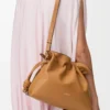 Mittlere Flamenco-Clutch aus Nappakalbsleder Warm Desert