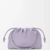 Mittlere Flamenco-Handtasche aus weichem Nappalammleder in Dirty Mauve