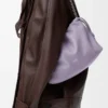 Mittlere Flamenco-Handtasche aus weichem Nappalammleder in Dirty Mauve