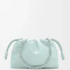 Mittlere Flamenco-Handtasche aus weichem Nappalammleder in Frozen