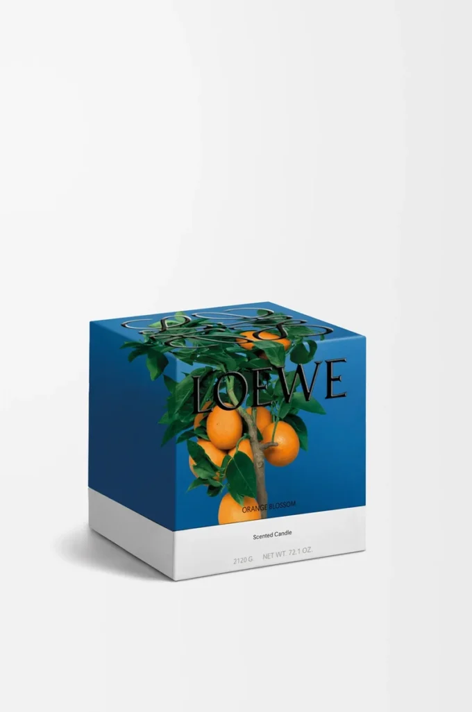 Mittlere Kerze mit Orangenblütenduft Helle Mandarine