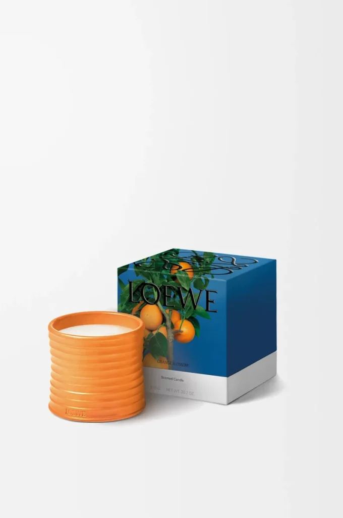 Mittlere Kerze mit Orangenblütenduft Helle Mandarine