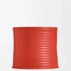 Mittlere Kerze mit Tomatenblättern, rot