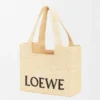 Mittlere LOEWE Font-Tasche aus Raffia in Natur