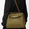 Mittlere Madrid-Tasche aus geschmeidigem Kalbsleder in Olive