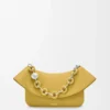 Mittlere Ola-Tasche aus glattem Kalbsleder in Ginger
