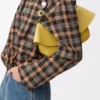 Mittlere Ola-Tasche aus glattem Kalbsleder in Ginger
